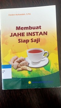 Membuat jahe instan siap saji