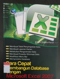 Cara cepat membangun database dengan microsoft excel 2007